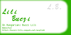 lili buczi business card